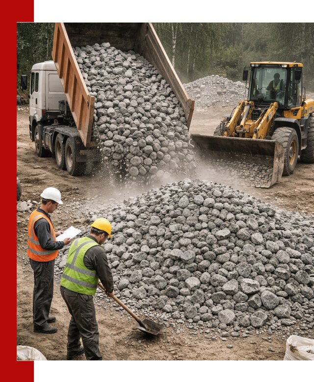 Гранитный щебень фракция 70-150 доставка в Березниках