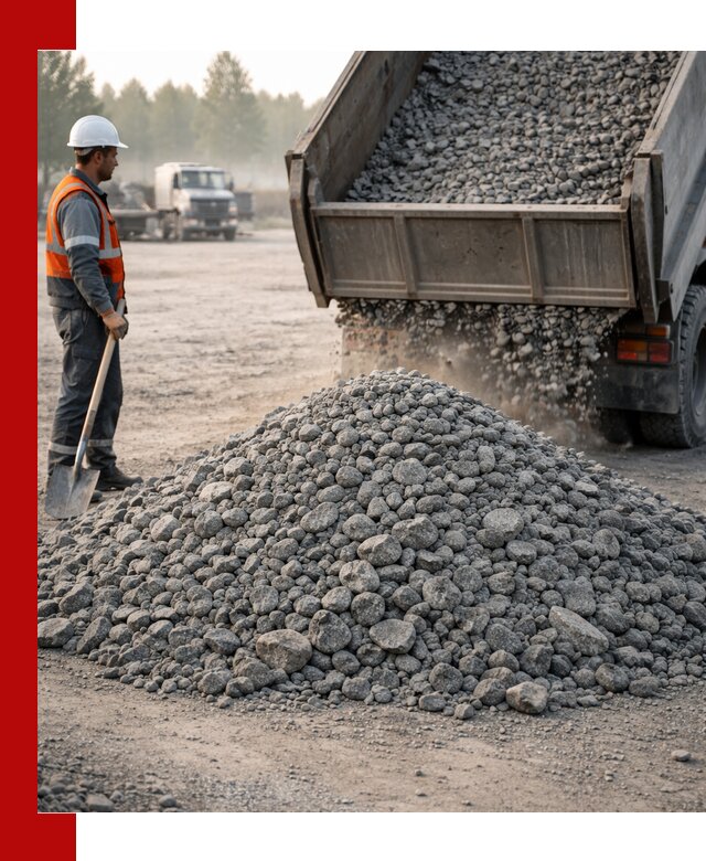 Гранитный щебень фракции 100–201 для строительства в Березниках