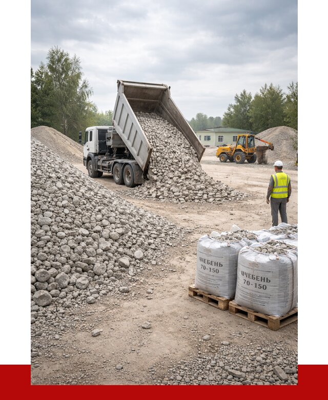 Известняковый щебень фракция 70-150 в Березниках от 1287 р. | ПРОНЕРУДБрз