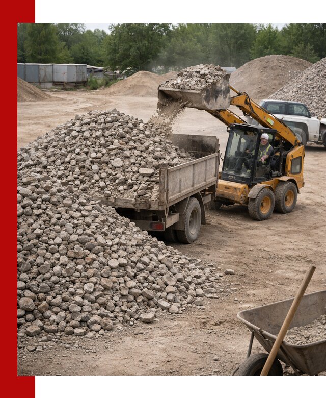 Доставка вторичного щебня в Березниках для строительных работ