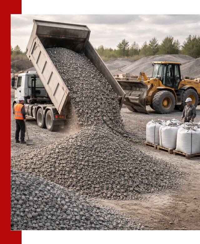 Бетонный щебень фракция 5–20 с доставкой в Березниках