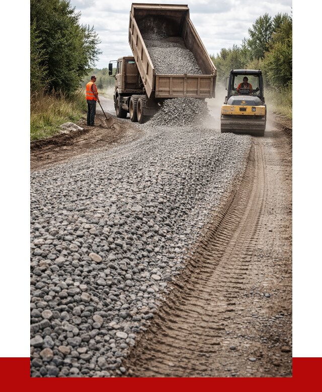 Щебень для отсыпки дороги в Березниках от 2781 р. ПРОНЕРУДБрз