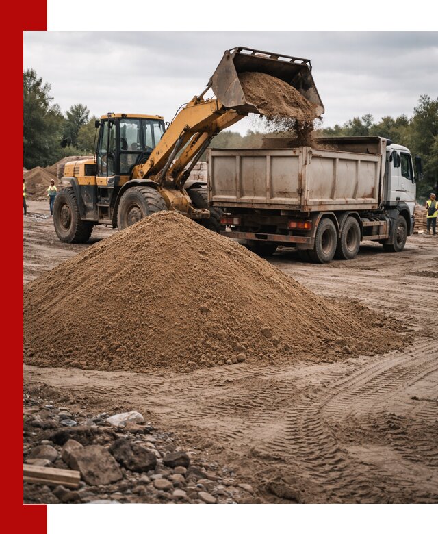 Доставка речного песка навалом в Березниках быстро и выгодно