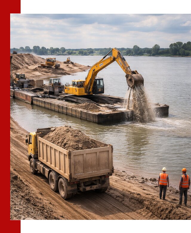 Намывной песок с доставкой в Березниках оптом и в розницу