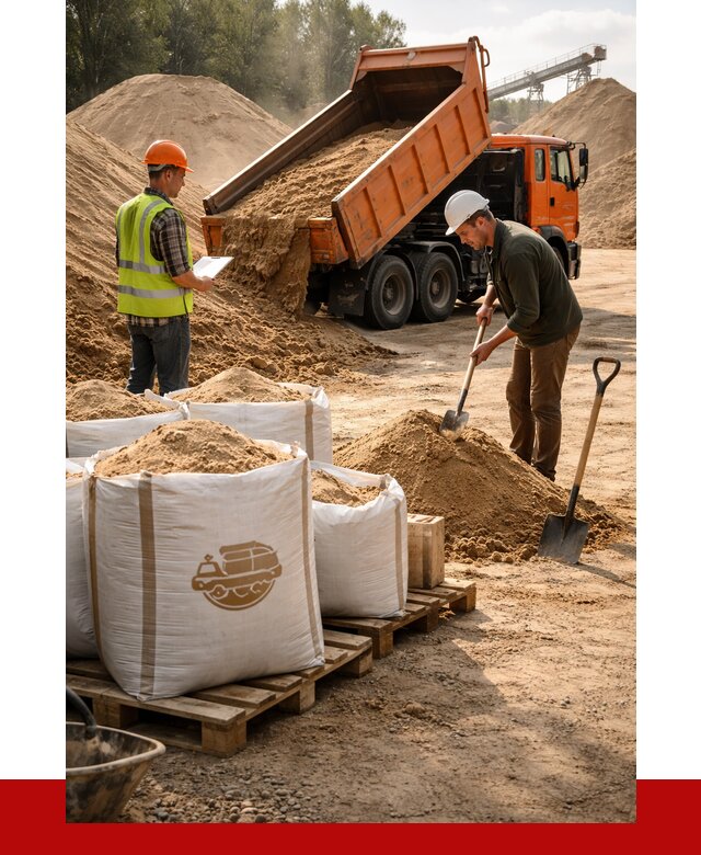 Строительный песок в Березниках от 2266 р. с доставкой, ПРОНЕРУДБрз