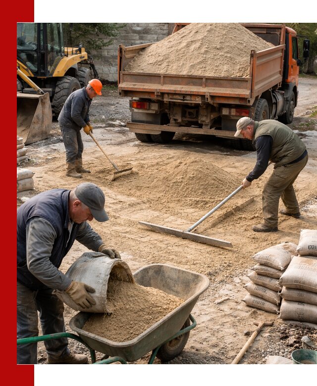 Поставка песка для стяжки в Березниках с быстрой доставкой