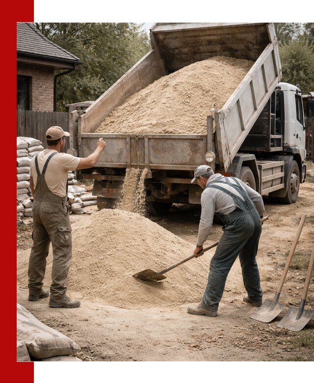 Песок для штукатурки с доставкой в Березниках качественный и чистый