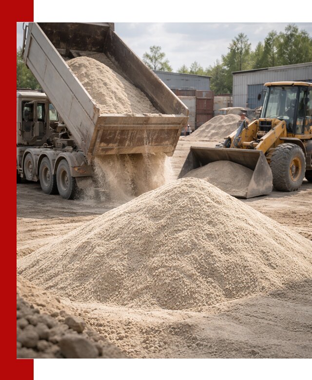 Кварцевый песок с доставкой в Березниках для строительных работ