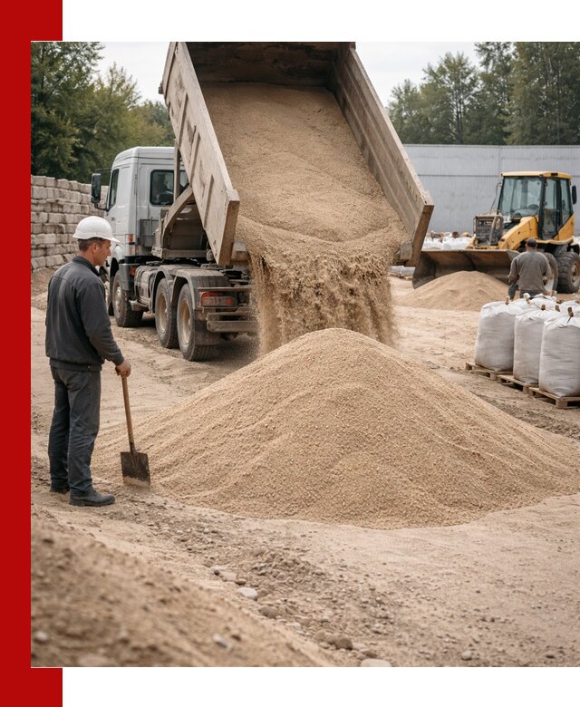 Кварцевый песок фракция 0–3 мм с доставкой в Березниках