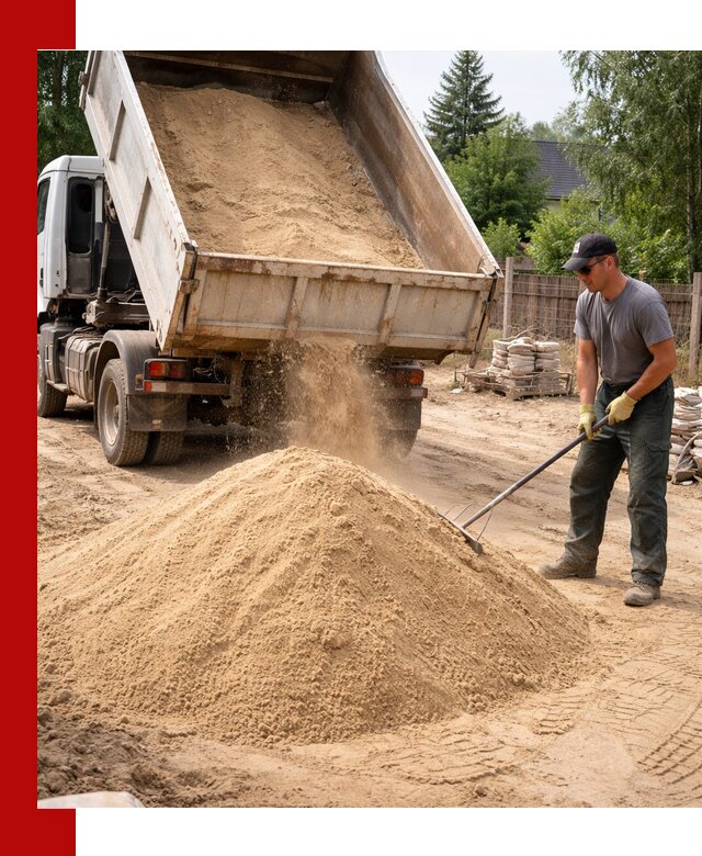 Доставка сухого песка самосвалами в Березниках