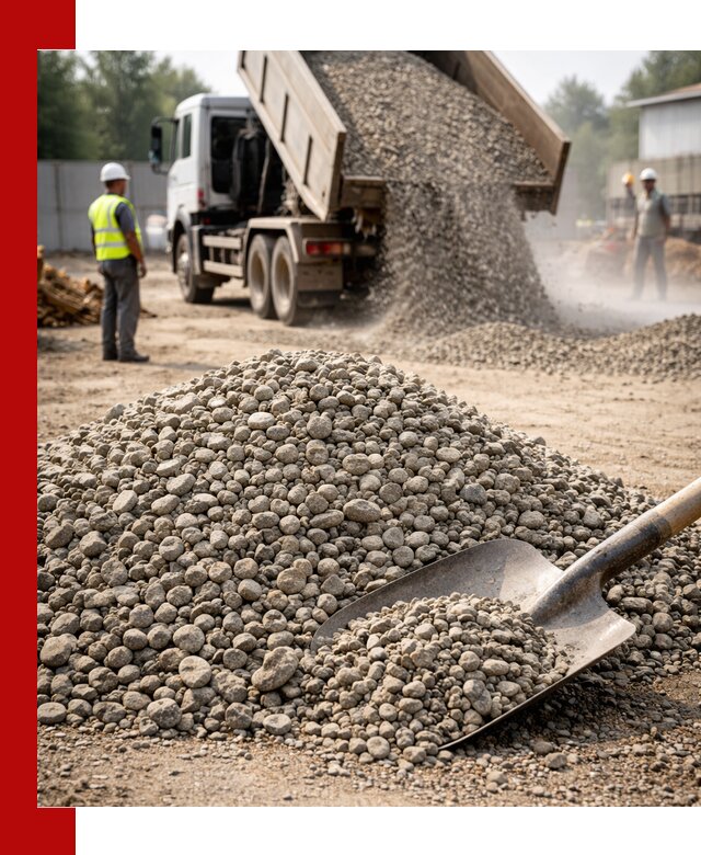 Доставка гравия фракции 20-40 в Березниках с самосвалами