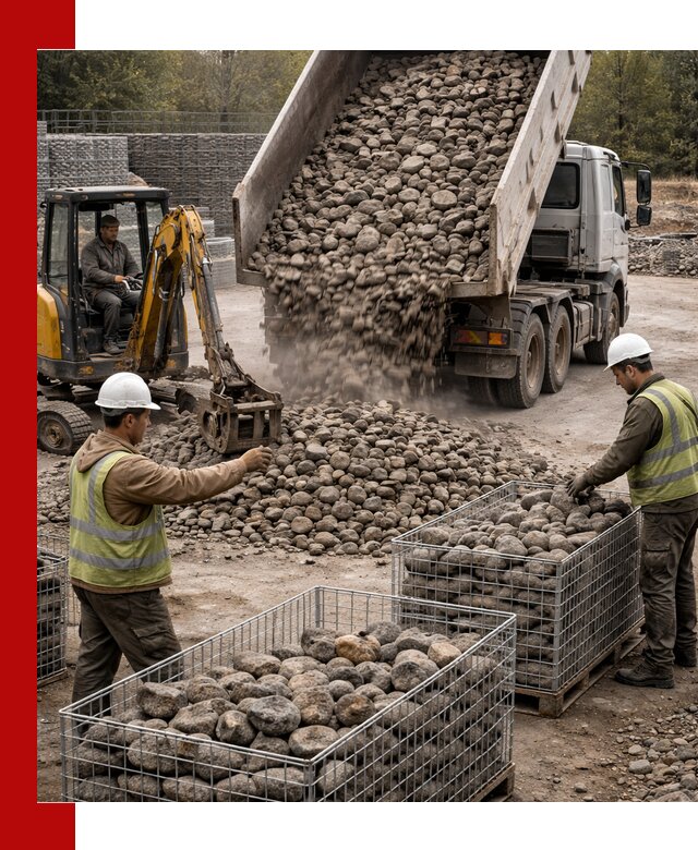 Камень для габионов фракция 100–201 в Березниках