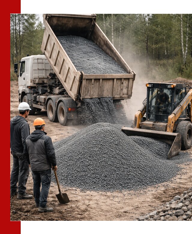 Гранитный отсев 0-5 с доставкой и разгрузкой в Березниках