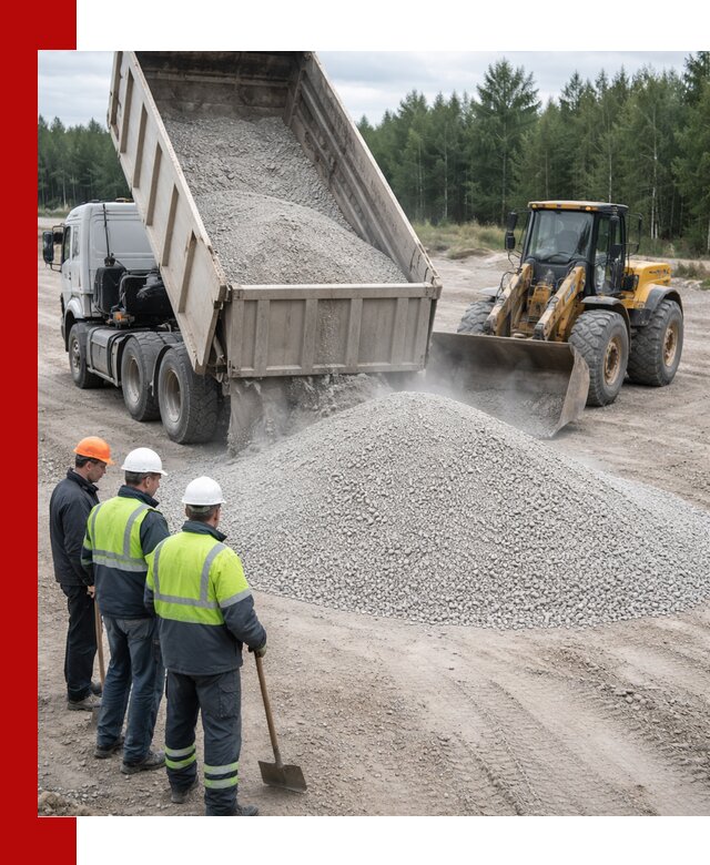 Известняковый отсев 0-5 доставка в Березниках быстро и выгодно
