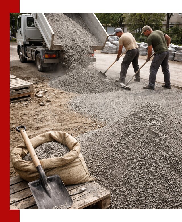 Отсев для тротуарной плитки в Березниках — доставка и укладка