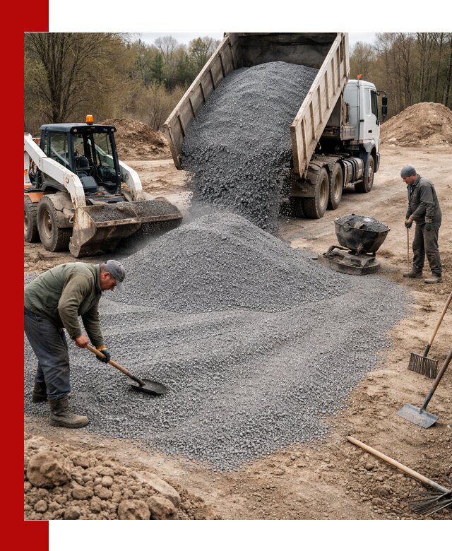 Отсев для подсыпки в Березниках — доставка и подсыпка на участок