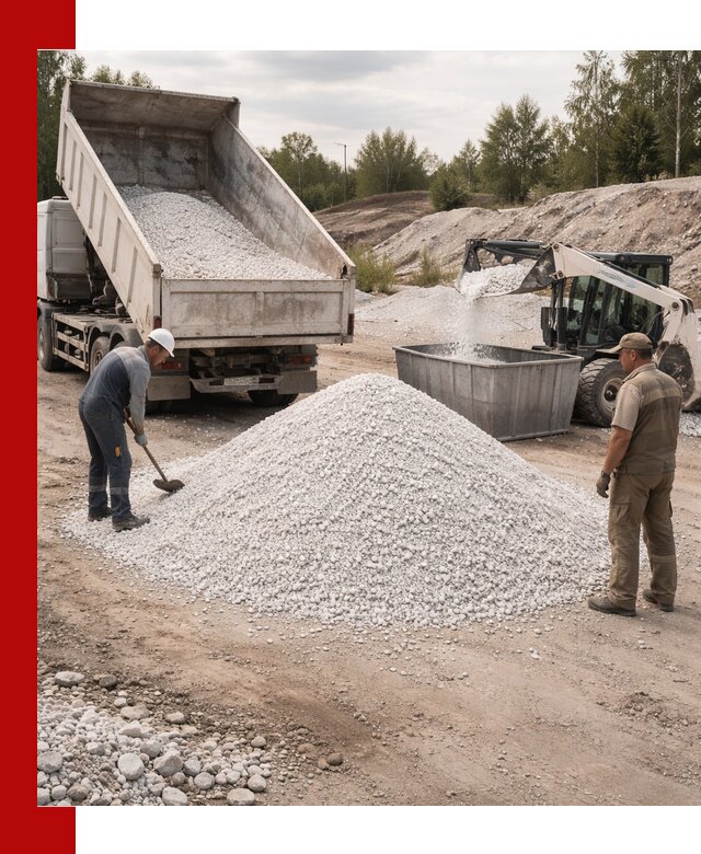 Доставка и продажа белой мраморной крошки в Березниках