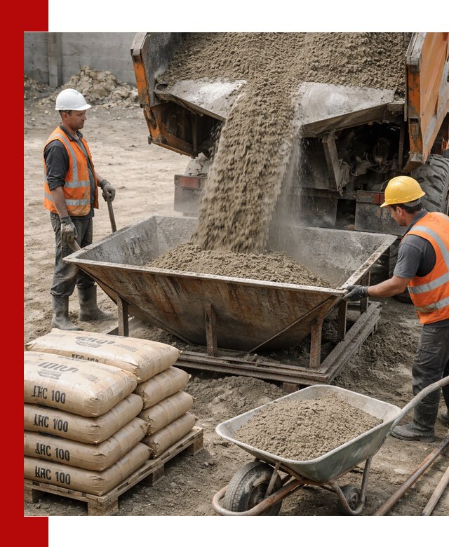 Доставка цементно-песчаной смеси М100 в Березниках