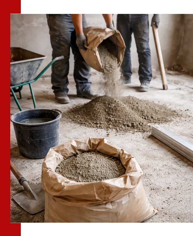 Доставка сухой смеси для стяжки в Березниках