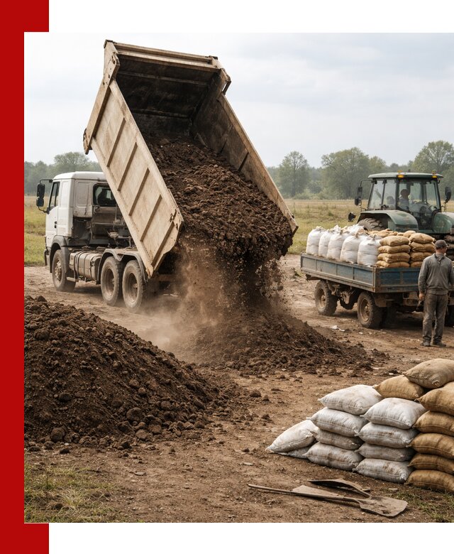 Доставка грунта и удобрений оптом в Березниках для сельхоз и строительства