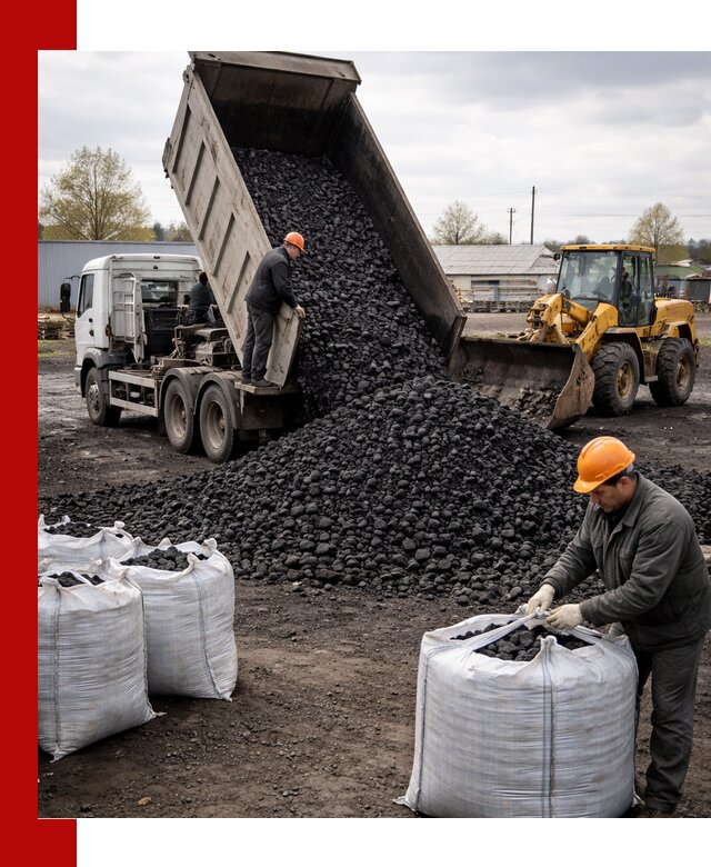 Доставка каменного угля в Березниках оптом и в розницу