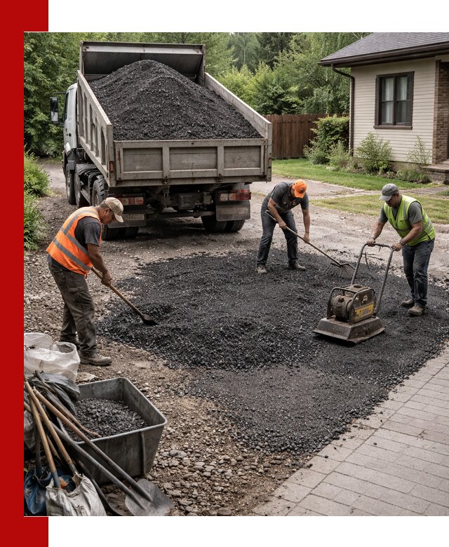Асфальтовая крошка для двора с доставкой в Березниках
